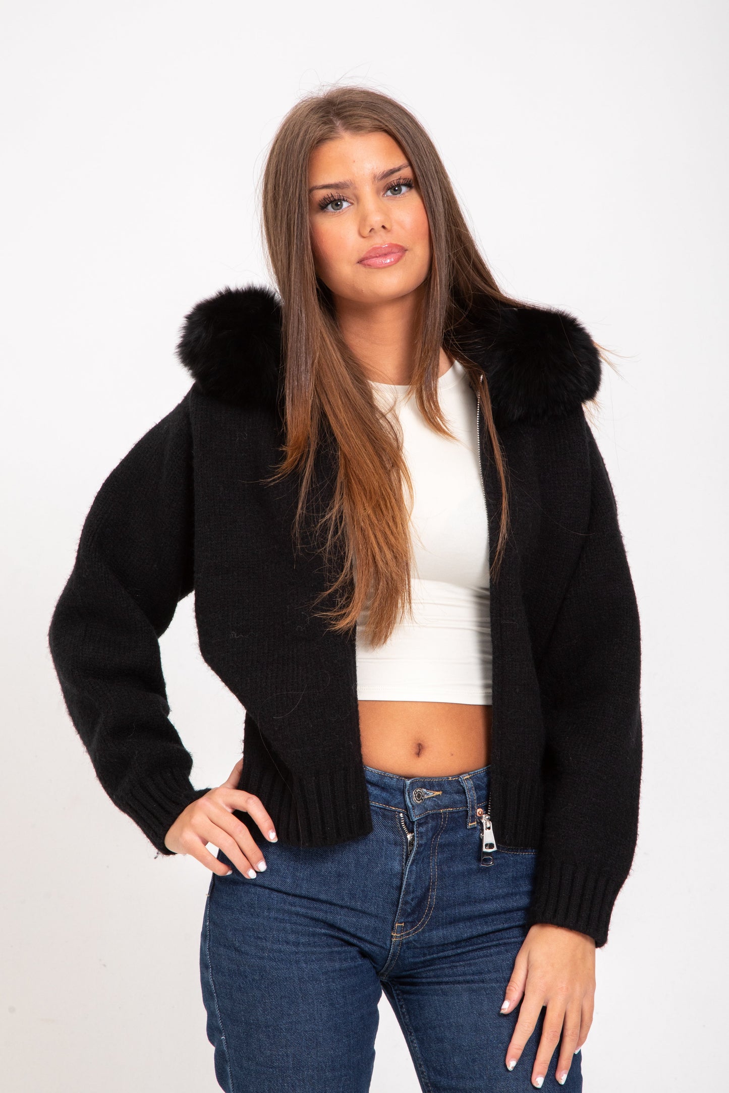 Suus™ | Fur Jacket - Zwart